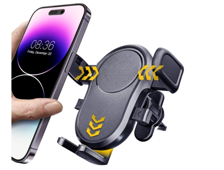 Soporte Teléfono Automóvil Rotación Grados Compatible Todos Los para Apple, Samsung CHRONUS Negro
