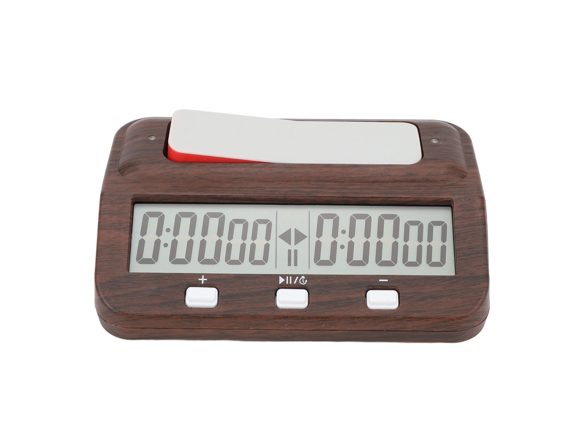 Reloj De Ajedrez Digital Profesional Con Alarma Audible Y Retardo, Portátil De Apariencia De Madera