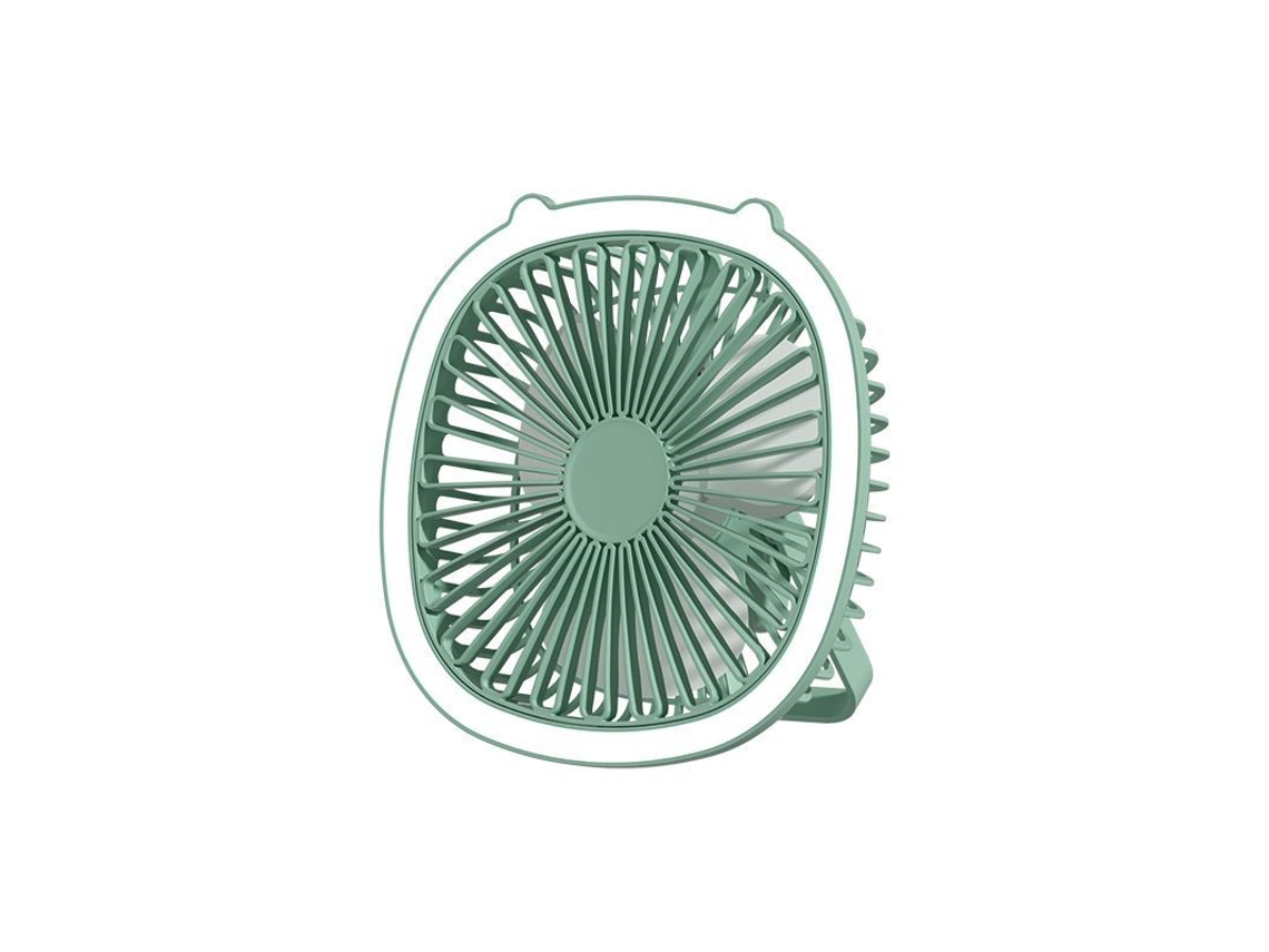 Ventilador De Mesa Con Luz Led, 3 Velocidades, Usb Y Pilas, Con Un Bonito Diseño De Orejas De Gato.