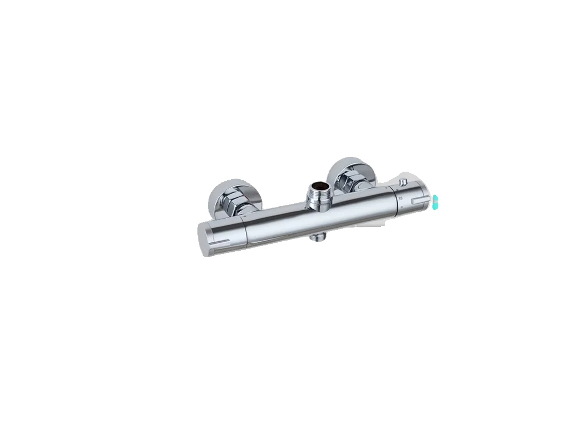 Grifo termostático para ducha, control de agua fría y caliente, mezclador para baño, acabado cromado.