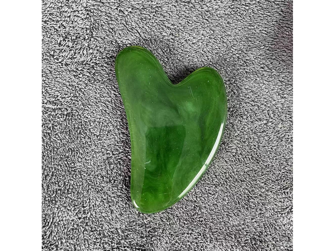 (verde C) 1 Tablero De Gua Sha De Resina En Forma De Corazón, Masajeador Facial, Herramienta De Masaje Spa