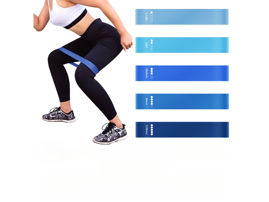 Bandas de resistencia 5 piezas, entrenamiento de fuerza, banda elástica adecuada para yoga, fitness, Cuich
