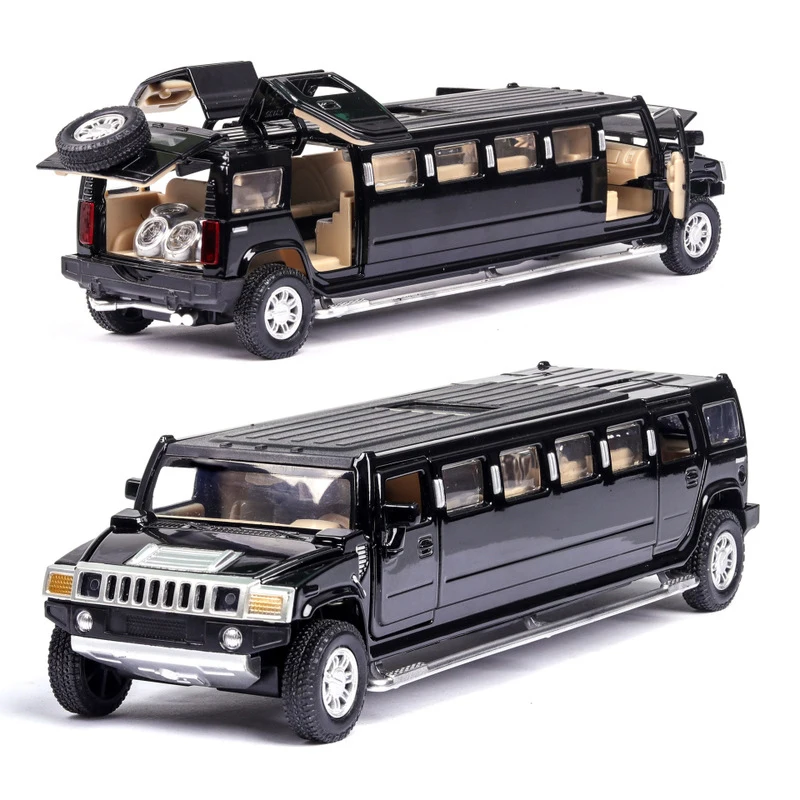 (negro) Modelo De Coche De Lujo De 1:32 Con Fundición Metálica, Con Música Y Efectos Luminosos De Retroceso Sonoro