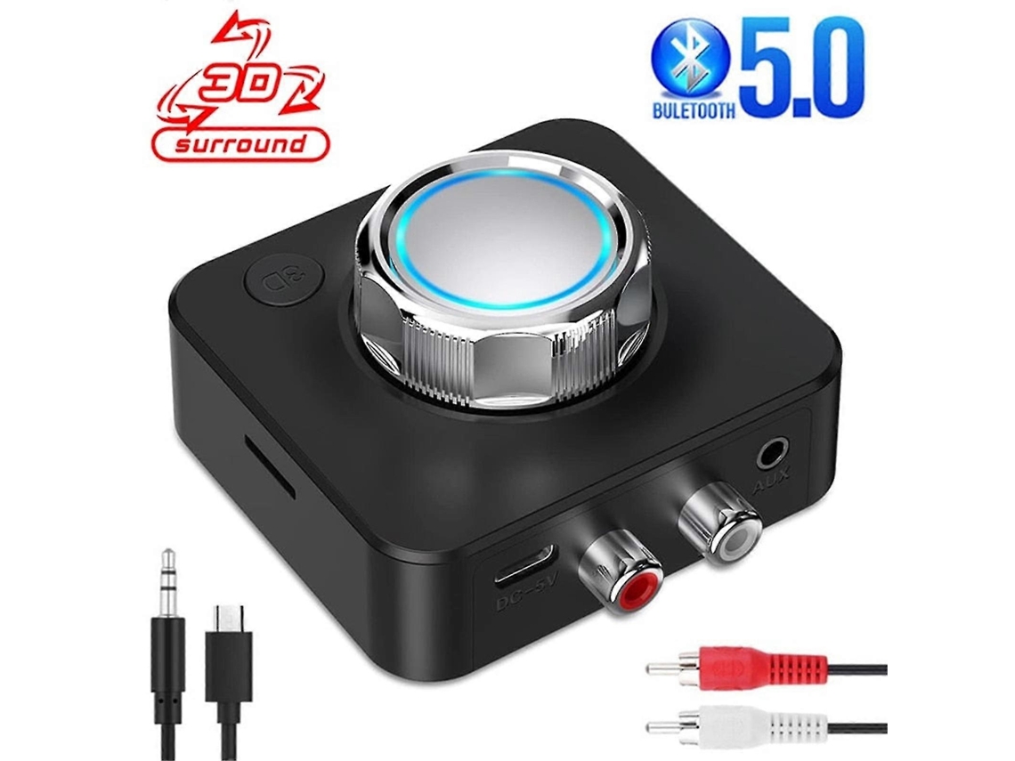 Transmisor y receptor de audio Tooth 5.0 Adaptador inalámbrico NFC 3,5 mm Aux a 2 salidas de audio Rosewell