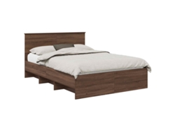 Maison Exclusive - Estructura De Cama Con Cabecera Roble Marrón 140 X 200 Cm