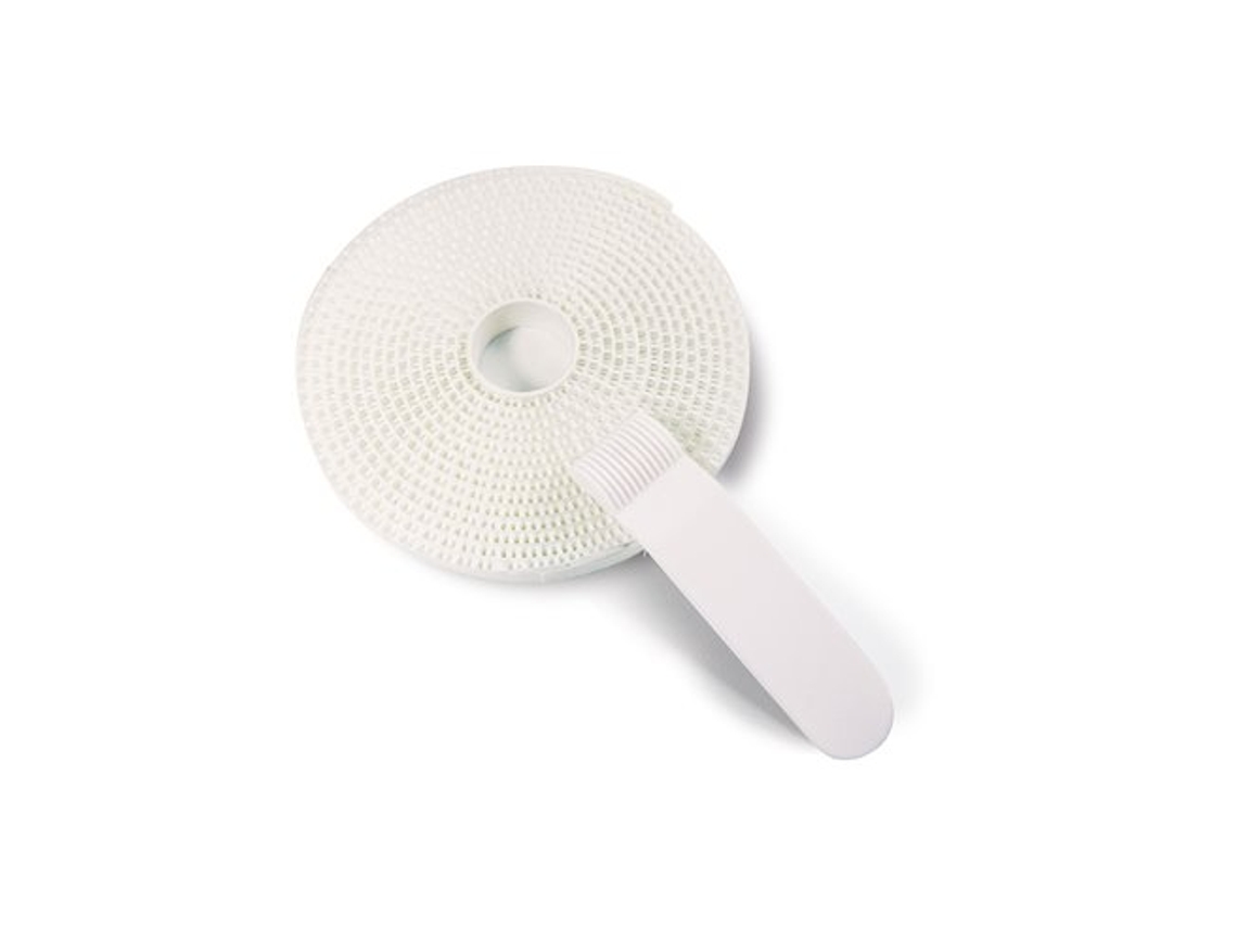 Rollo de Cinta Adhesiva para Mosquiteras de Vidrio y Aluminio de 500 cm, Color Blanco. Irs (2 Unidades De 250 Cm Cada Una)
