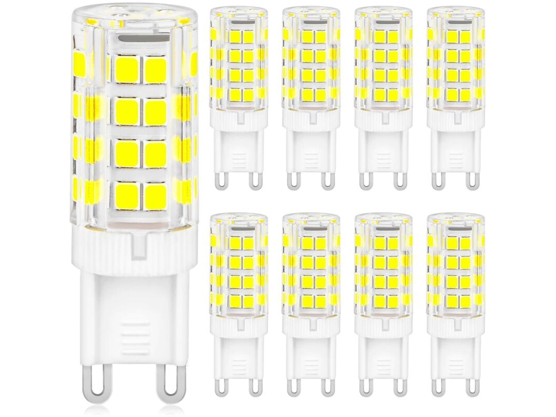 Paquete De 8 Bombillas Led G9, Blanco Frío 6000k 350ml 5w Equivalente A