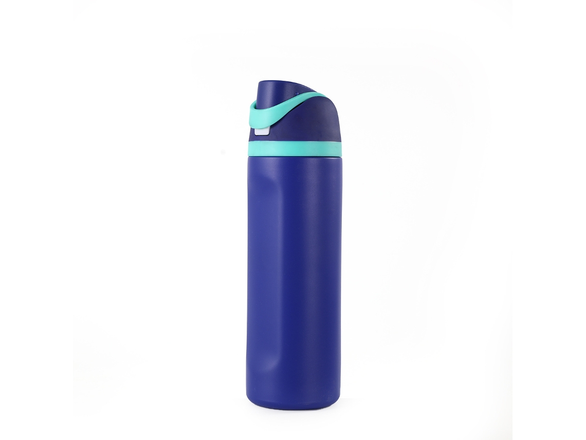 Vaso térmico Siurn con tapa elástica y revestimiento de acero inoxidable, 24 oz (azul oscuro)