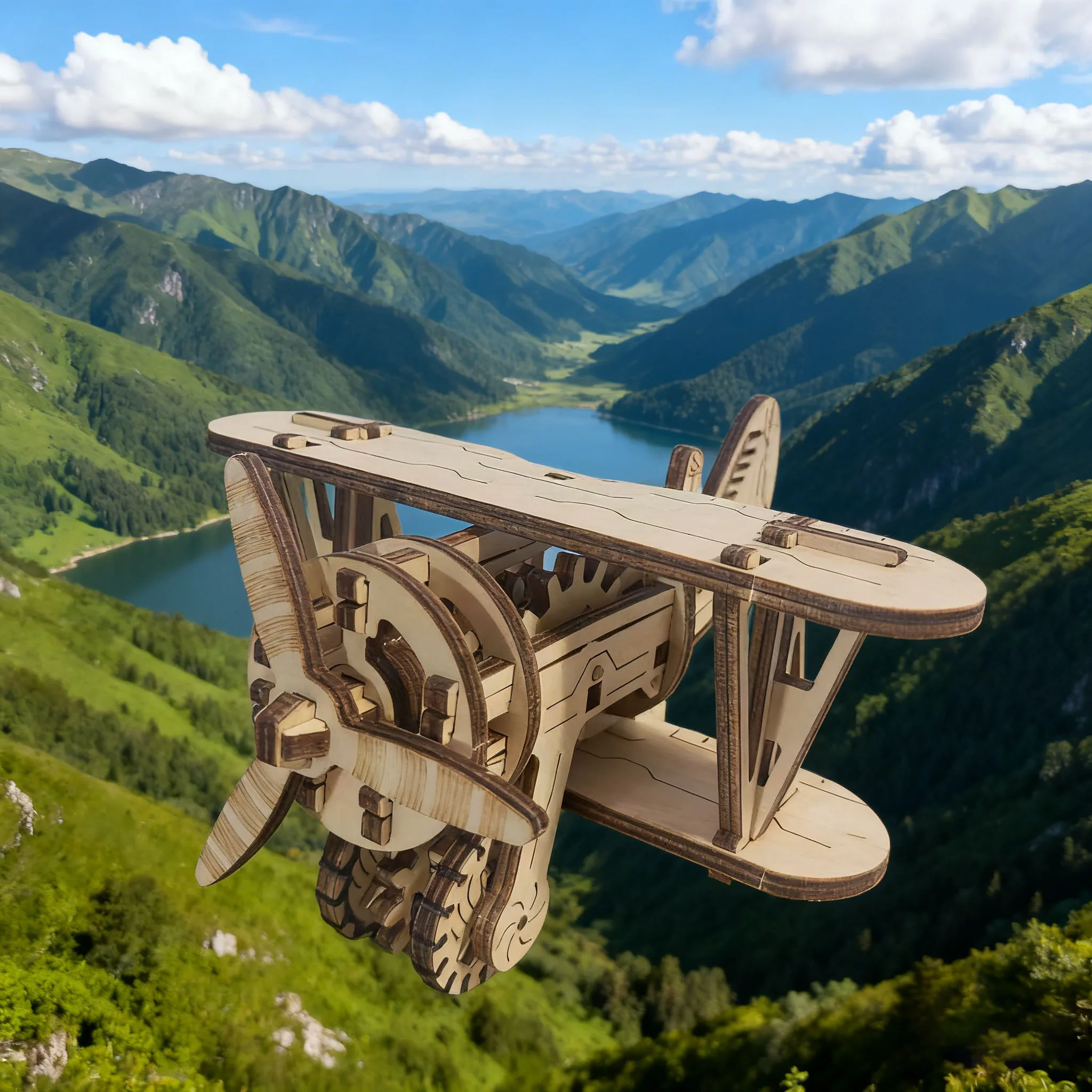 Juego De Rompecabezas De Madera 3d Con Modelo De Avión, Juego De Rompecabezas Diy Para Armar Y Divertirse.