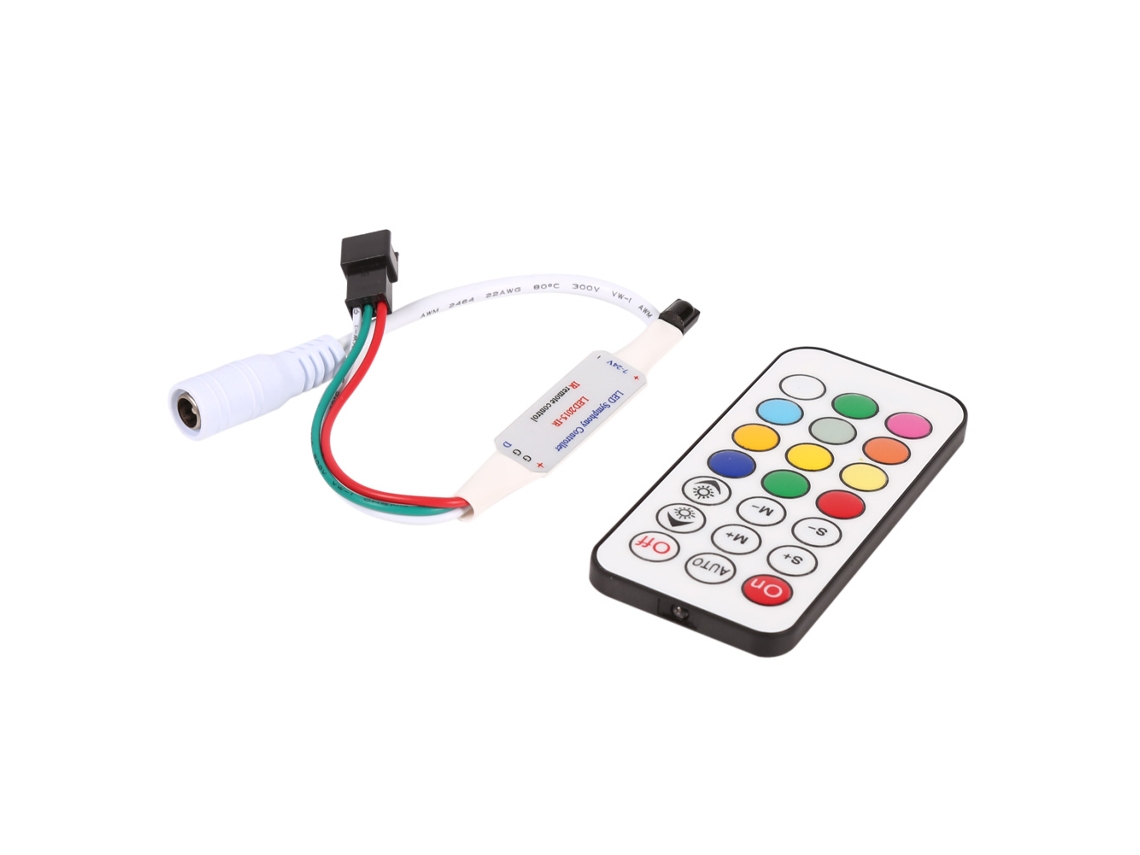 Mando A Distancia Inalámbrico Por Infrarrojos Con 21 Teclas Para Tiras Led Ws2811 Ws2812b Dc 5-24v