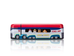 Estuche De Lápices Animado 3 Capas Gran Capacidad Forma De Autobús Estuche De Papelería Para Estudiantes Rojo