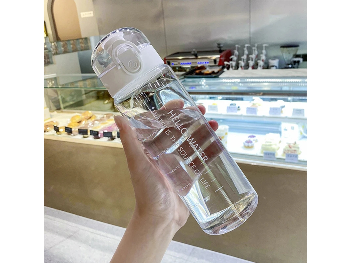 Garrafa de Água Portátil de 780ml, Ideal para Esportes Ao Ar Livre, Camping e para Transportar Chá. MDUG (branca)