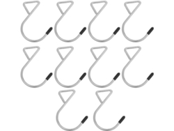 Juego De 10 Ganchos Colgantes Triangulares De Metal Plateado, Portátiles Y