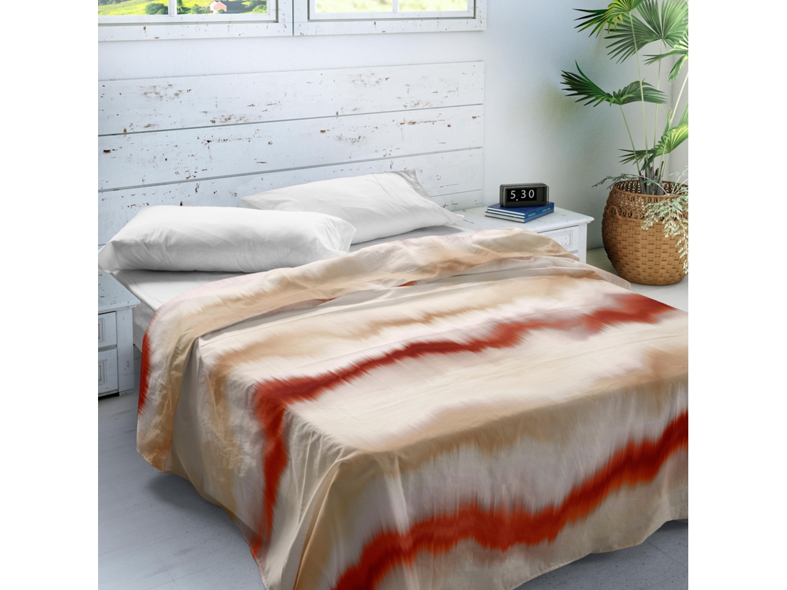 Juego de Sábanas SANDAL Estampadas 2 Piezas Cama 135 - Algodón - BELIX TERRA