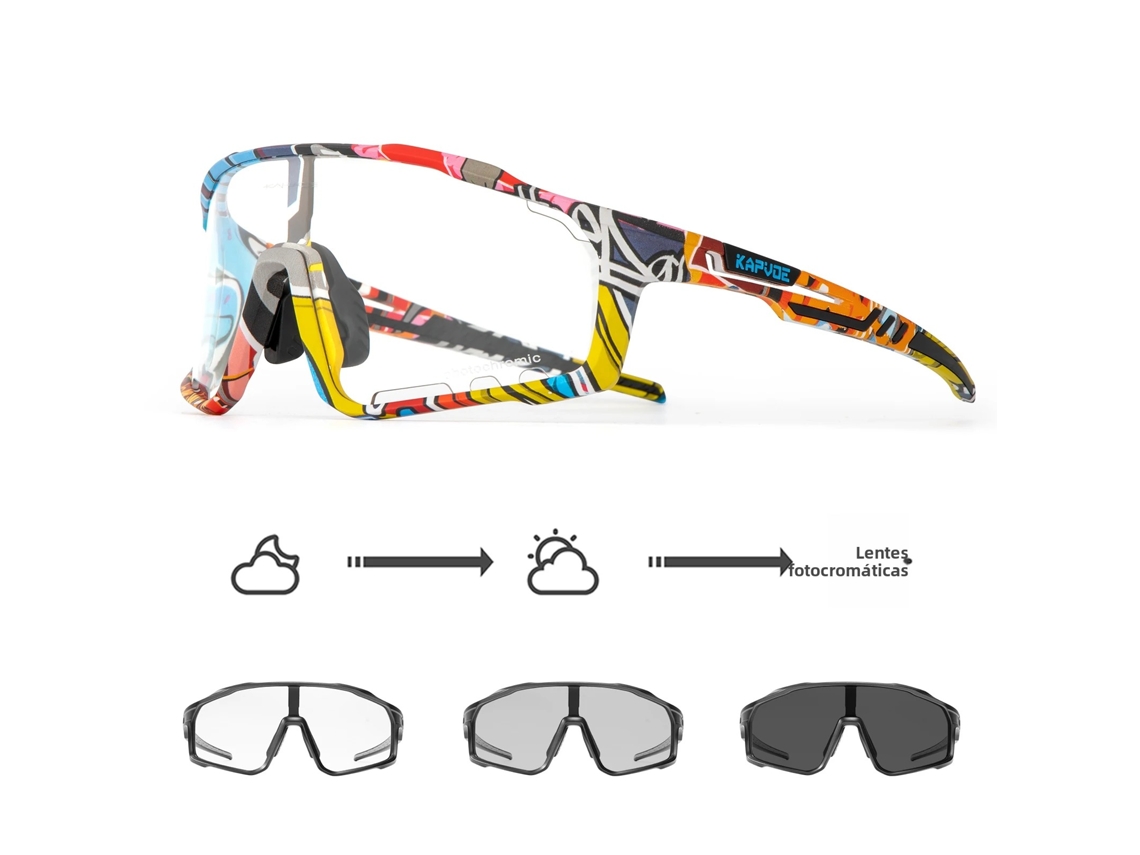 Gafas de sol deportivas fotocromáticas MDUG con protección UV400.