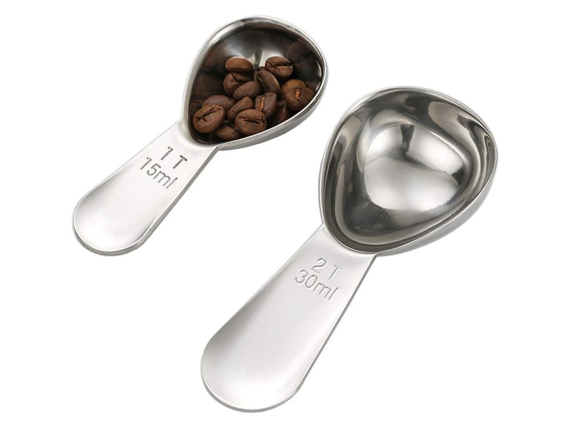 2026-colheres Medidoras De Café Linjou 2 Peças Aço Inoxidável 1 Colher De Sopa 15ml Prata
