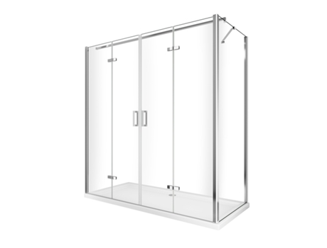 Cabina de Ducha GIORGY Ducha Plegable con Apertura Total De 4 Hojas - 90x140
