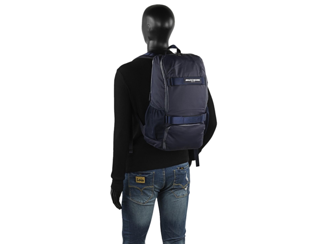 Mochila SKECHERS Deportiva Compartimiento Pc Skate (Azul - 46x29x14 cm)