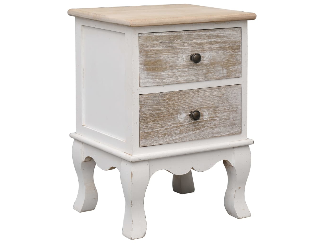 Maison Exclusive - Mesitas De Noche 2 Unidades Madera De Paulownia 35x30x50 Cm