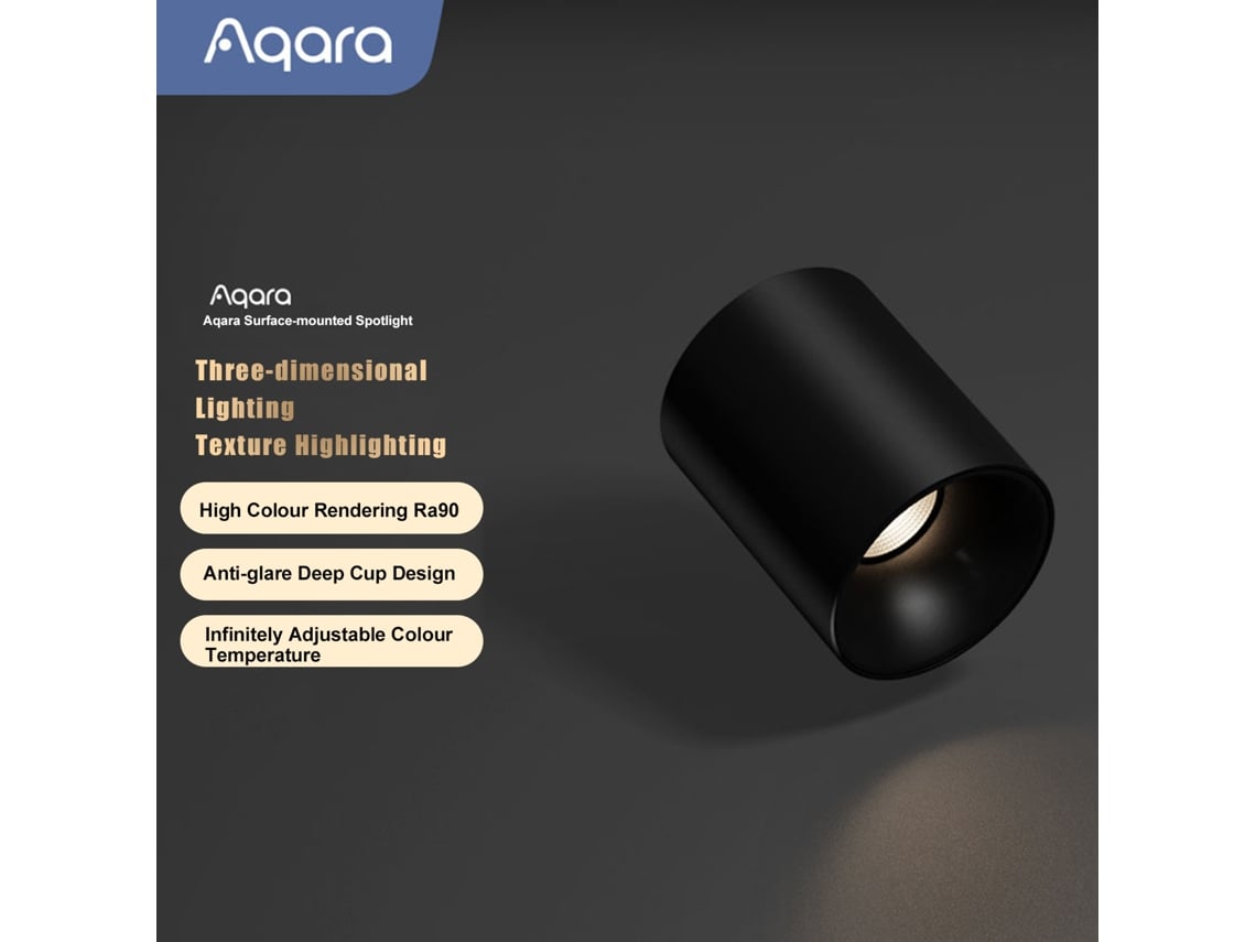 Foco De Pared Aqara Ra90 Con Ajuste Inteligente De Color Y Función Antirreflejos. Iluminación Interior Para Obras De Arte.