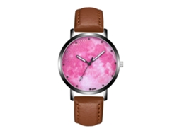 Reloj De Pulsera Analógico De Cuarzo Para Mujer Zhoulianfa Con Correa De Pu Marrón Claro.