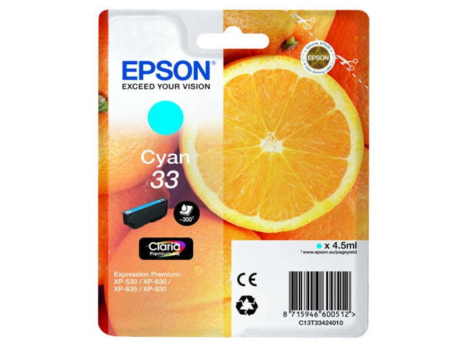 Cartucho de tinta EPSON 33 azul (C13T33424022)