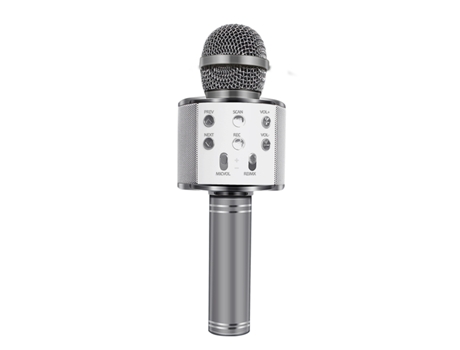 Micrófono CLINKS Karaoke Inalámbrico Plata (Edad Mínima Recomendada: 4 años)