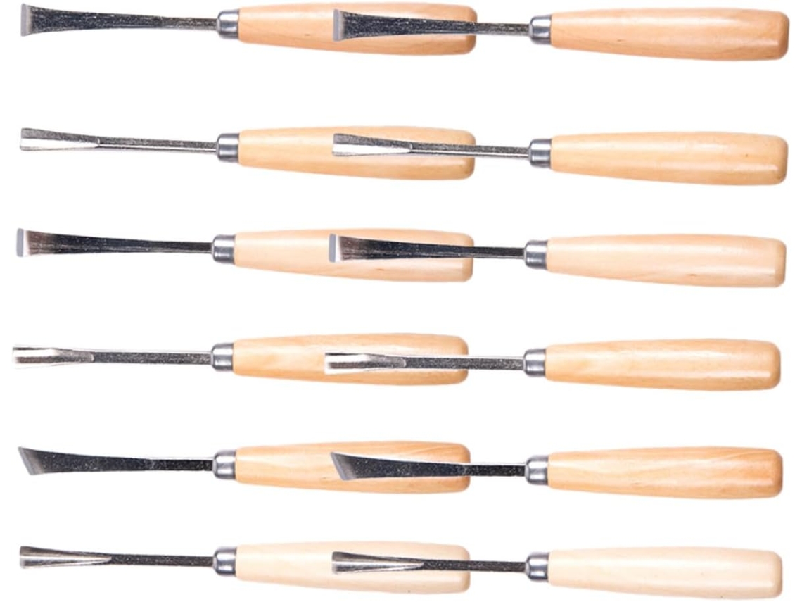 Juego De 12 Cinceles Para Madera, Herramienta De Acero Para Tallar Madera, Ideal Para Manualidades Y Escultura.