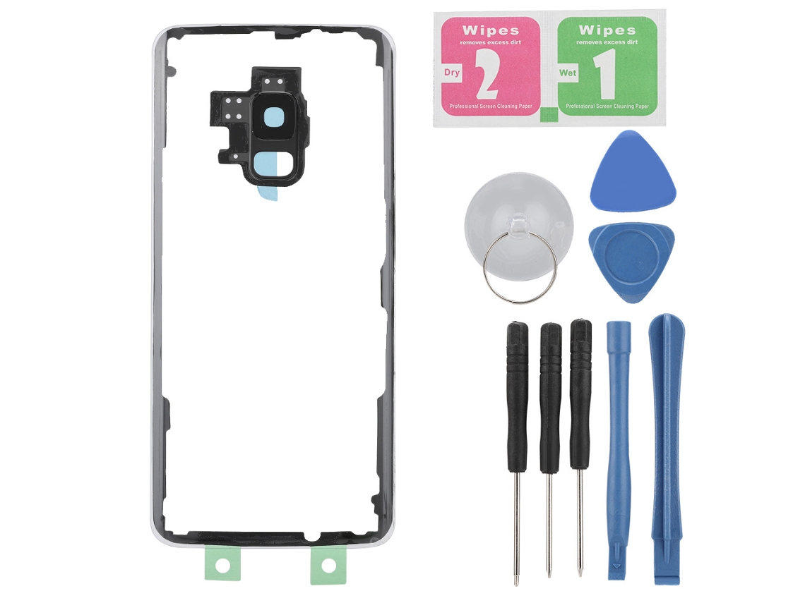 Cubierta Trasera De Teléfono De Vidrio Transparente Para Samsung S9 G960 Gris