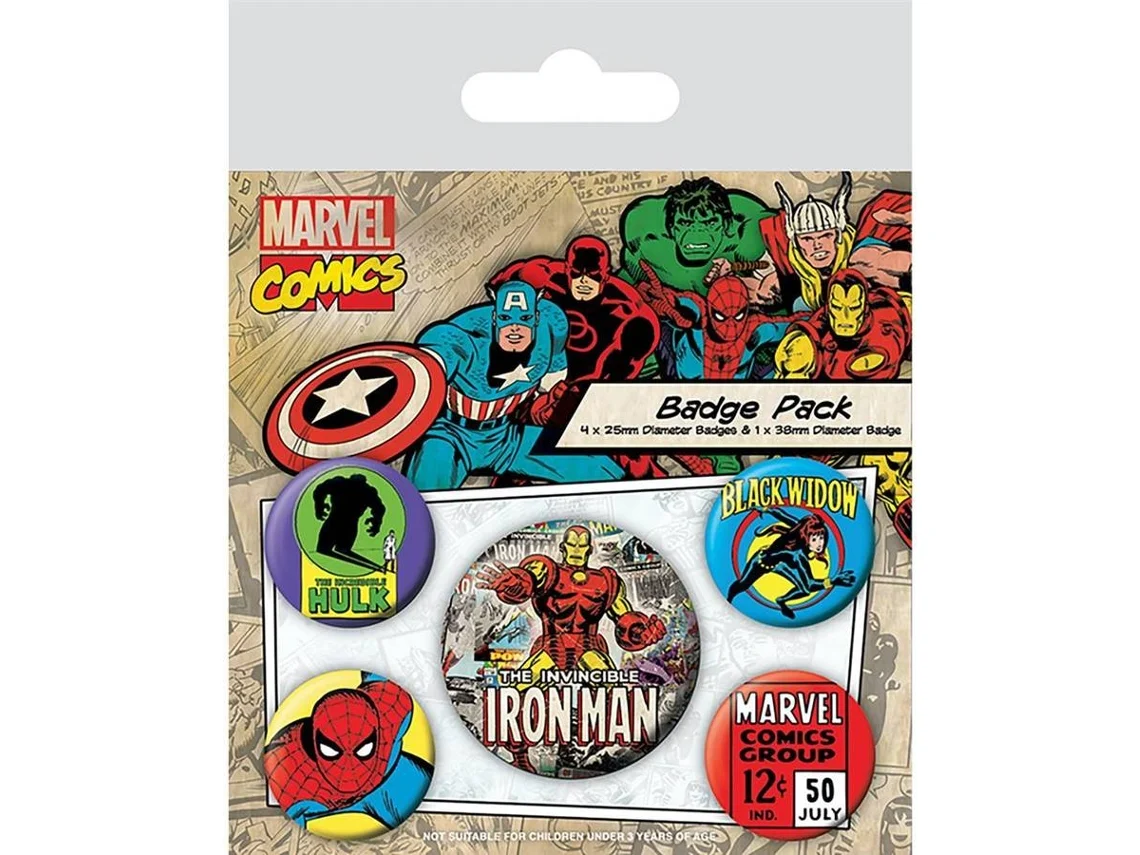 MARVEL COMICS (IRON MAN) BADGE PACK