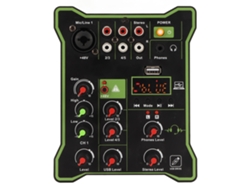 Mezclador Profesional De Mp3 Usb Bluetooth De 5 Canales Para Grabación De Dj, Ktv Y Escenarios.
