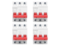 4pcs Interruptor De Circuito Miniatura Dz47-63 3p 20a Ac400v Montaje Rail Din Para Hogar