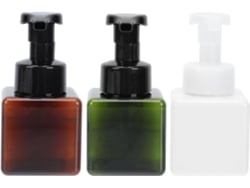 Nuobesty Com 3 Dispensadores De Sabonete Líquido Espumante, Frascos Quadrados Vazios De 250 Ml Com Bomba Dosadora.