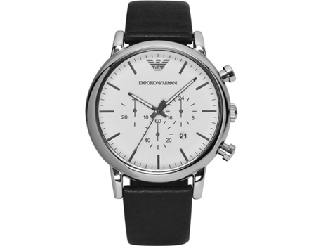 Reloj EMPORIO ARMANI AR1807 (Cuero, Acero Inoxidable - Plateado, Negro)