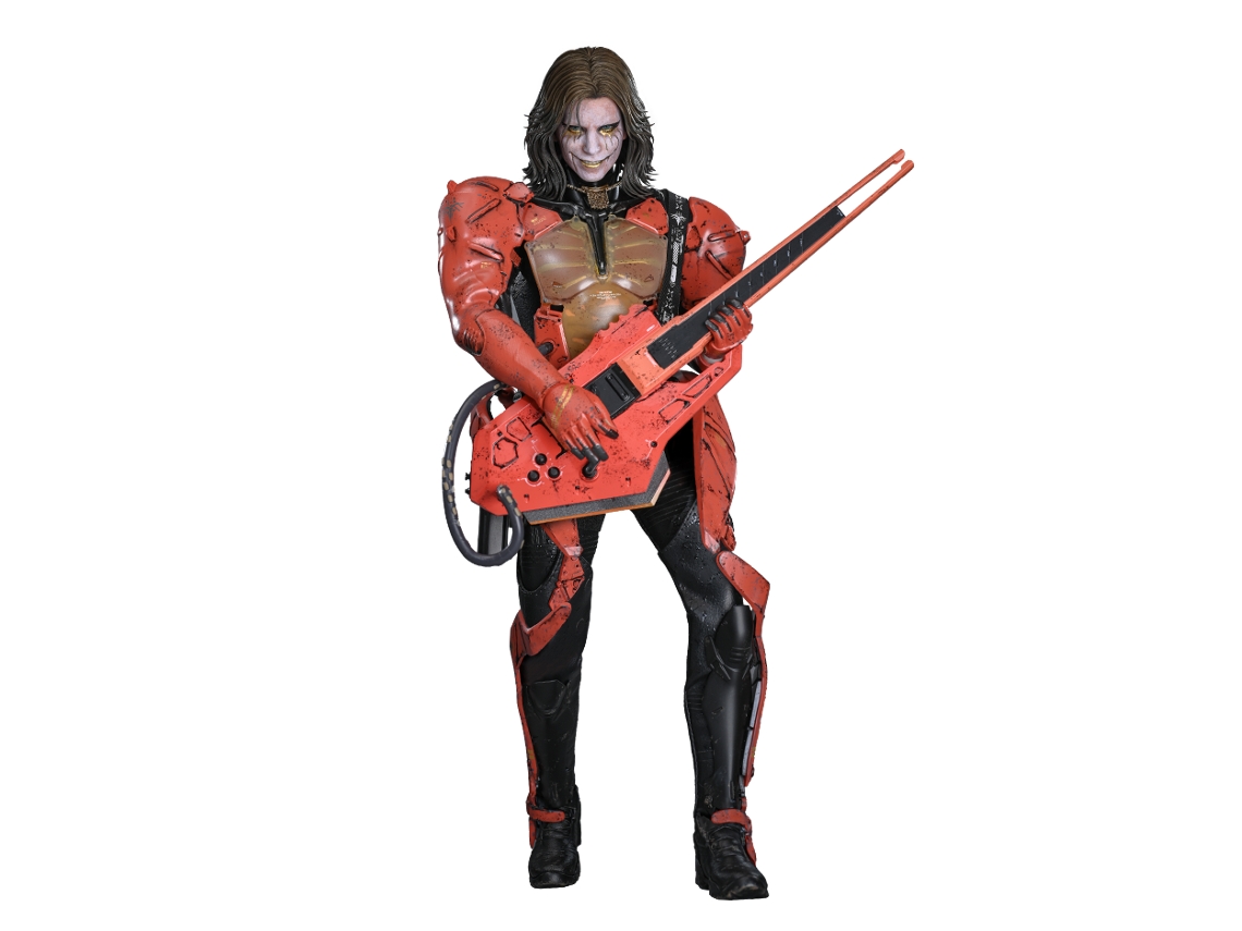 Figura de Higgs de Hot Toys Vgm79 de Death Stranding 2 en la playa