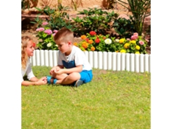 Pack De 5 Bordos Tronco Clickborder Lop Blanco Para Jardín 0,4x0,2 M / Multicolor
