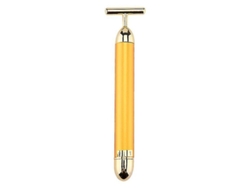 Rodillo De Masaje Facial Vibratorio De Oro De 24k Con Efecto Lifting Y Adelgazante, Herramienta Para El Cuidado De La Piel.