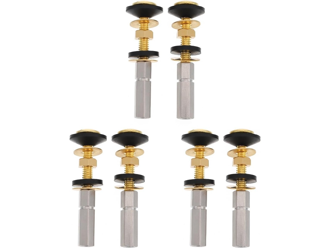 Juego De 3 Tornillos Universales De Acero Inoxidable Para Fijación De Asientos De Inodoro. Kit De Instalación.