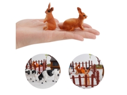Conjunto De Figuras De Animales De Granja En Miniatura, Modelos, Accesorios, Escena, Juguete Educativo Para Niños.