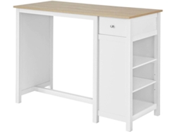 Mesa SOBUY (Blanco - MDF - 120x55x90 cm)