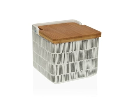 Salero Con Tapa Versa New Lines 12,2 X 11,5 X 12,2 Cm Cerámica
