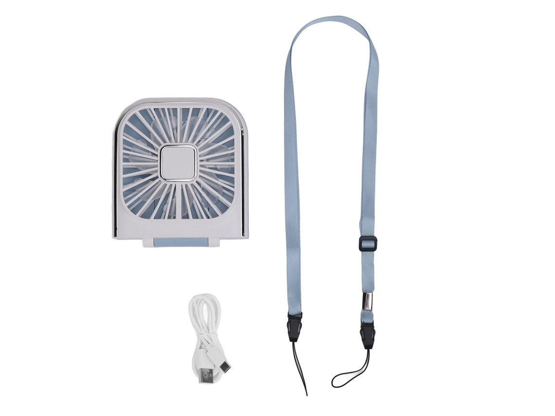 Collar con ventilador USB plegable y recargable para el hogar y los viajes.