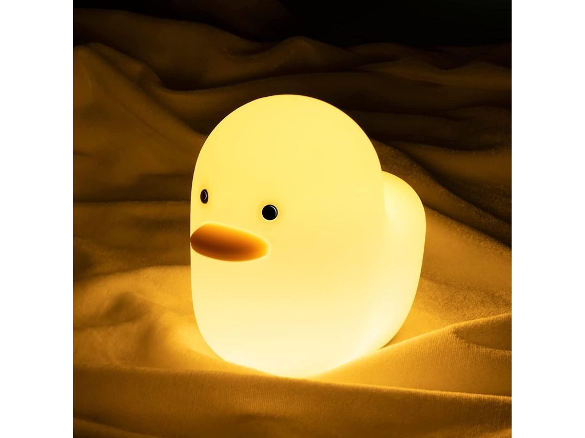 Luz Nocturna Led Para Niños Pato Silicona Usb Recargable Sensor De Movimiento Regalo