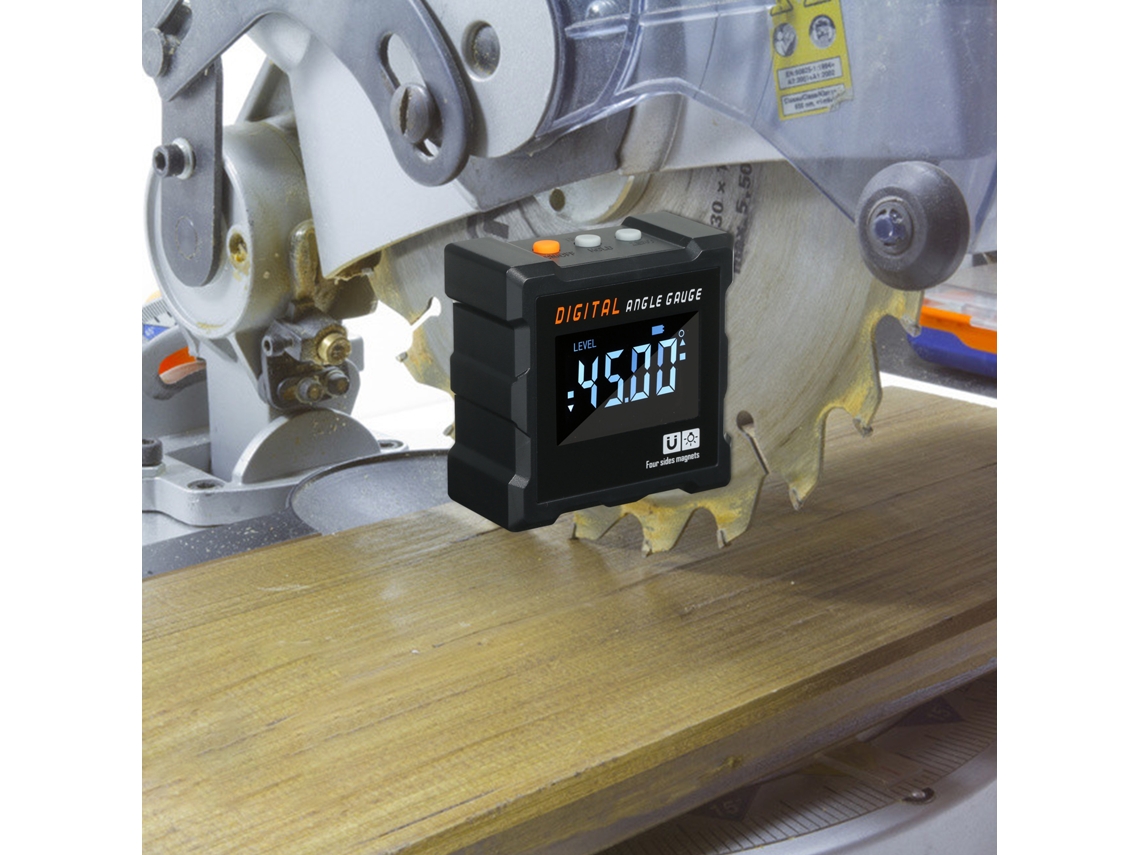 Inclinómetro Digital De Aleación De Aluminio Con Rango De Medición 4*90° Para Carpintería Construcción Automoción