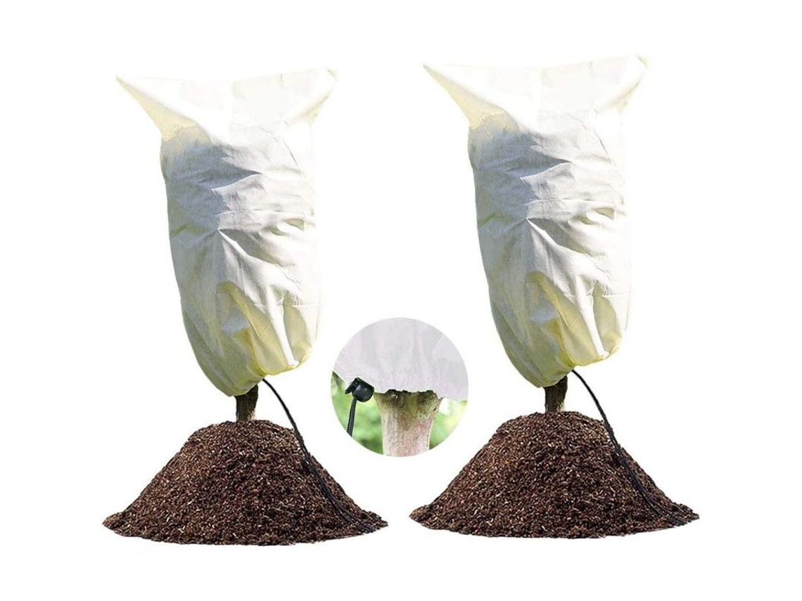 2026-2 Fundas Invernaderas Para Plantas, 80x60cm, Reutilizables, Protección Contra Frío, Viento Y Hielo