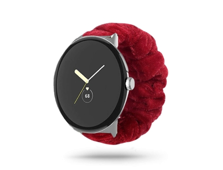 Correa Google Pixel Watch Pulsera Scrunchie Rojo