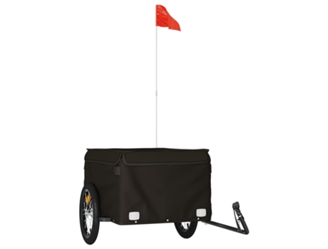 Remolque para bicicleta hierro VIDAXL negro (45 kg)