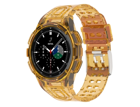Correa TPU + PU para Samsung Galaxy Watch4 Classic 46mm - naranja transparente