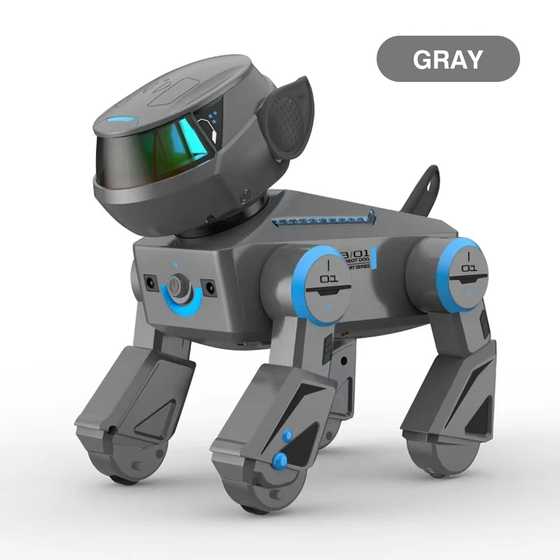 Perro Acrobático Con Control Remoto Inteligente (gris), Juguete Interactivo Con Control Remoto De 2,4 Ghz.