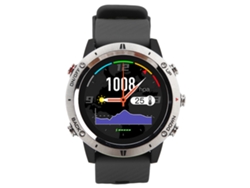 Reloj deportivo inteligente de 1,28 pulgadas con pantalla táctil, clasificación IP68, color negro.
